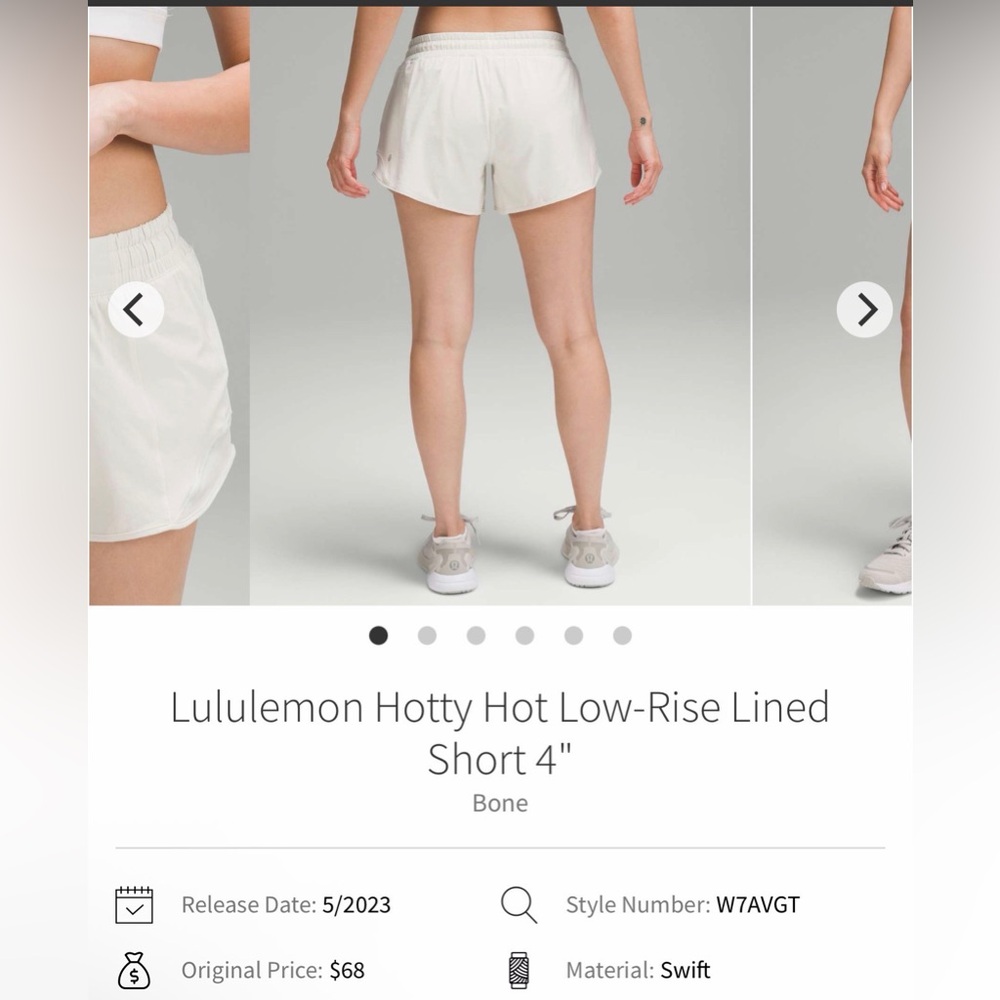 lululemon athletica Women's Bone Athletic Shorts